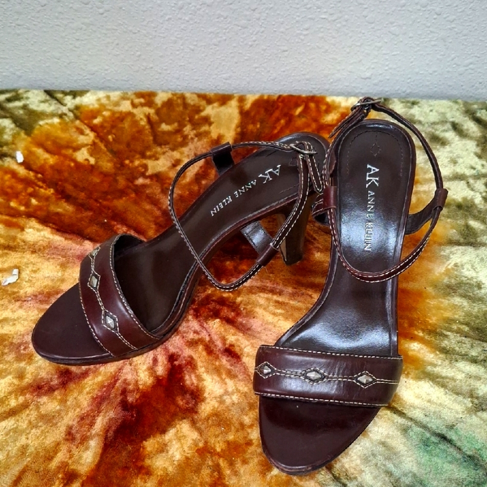 Anne Klein Brown Strappy Sandals